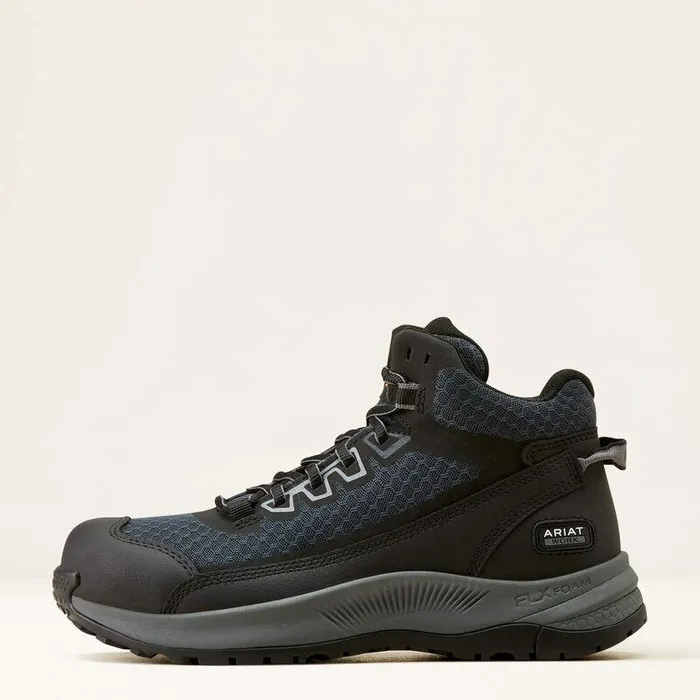 Women Work Boots and Shoes Ariat Outpace Shift Mid Composite Toe Work Shoe Dark Shadow