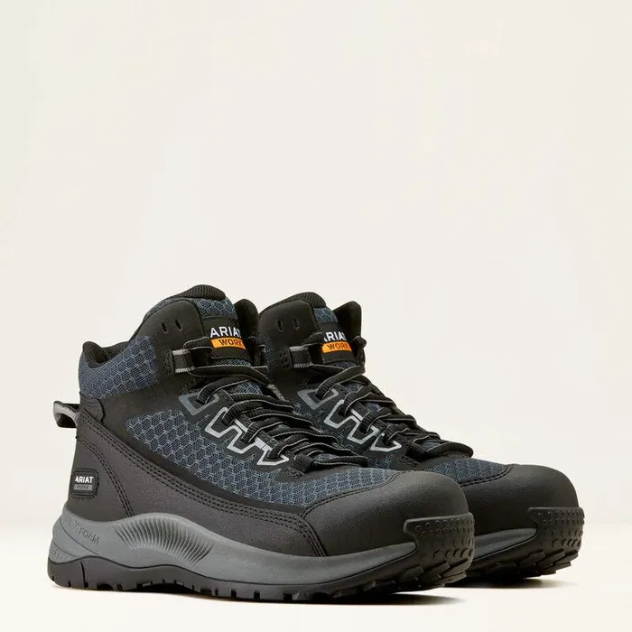 Women Work Boots and Shoes Ariat Outpace Shift Mid Composite Toe Work Shoe Dark Shadow