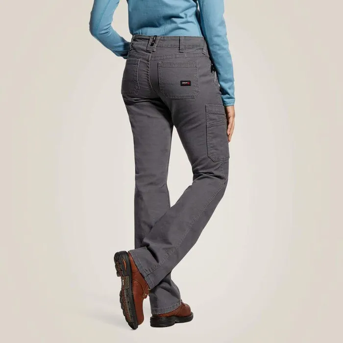 Women Workwear Ariat FR Stretch DuraLight Canvas Stackable Straight Leg Pant Iron Grey Women Workwear Ariat FR Stretch DuraLight Canvas Stackable Straight Leg Pant Iron Grey