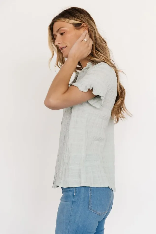 Women Zara Lace Top Sage Baltic Born Blouses and Shirts Women Zara Lace Top Sage Baltic Born Blouses and Shirts