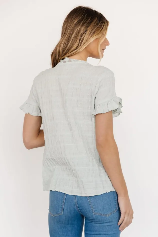 Women Zara Lace Top Sage Baltic Born Blouses and Shirts Women Zara Lace Top Sage Baltic Born Blouses and Shirts