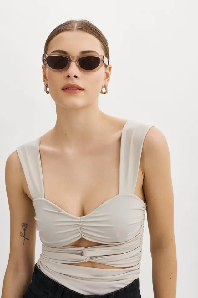 Women ZEELA Ruched Cutout Cami Cloud LAMARQUE Tops