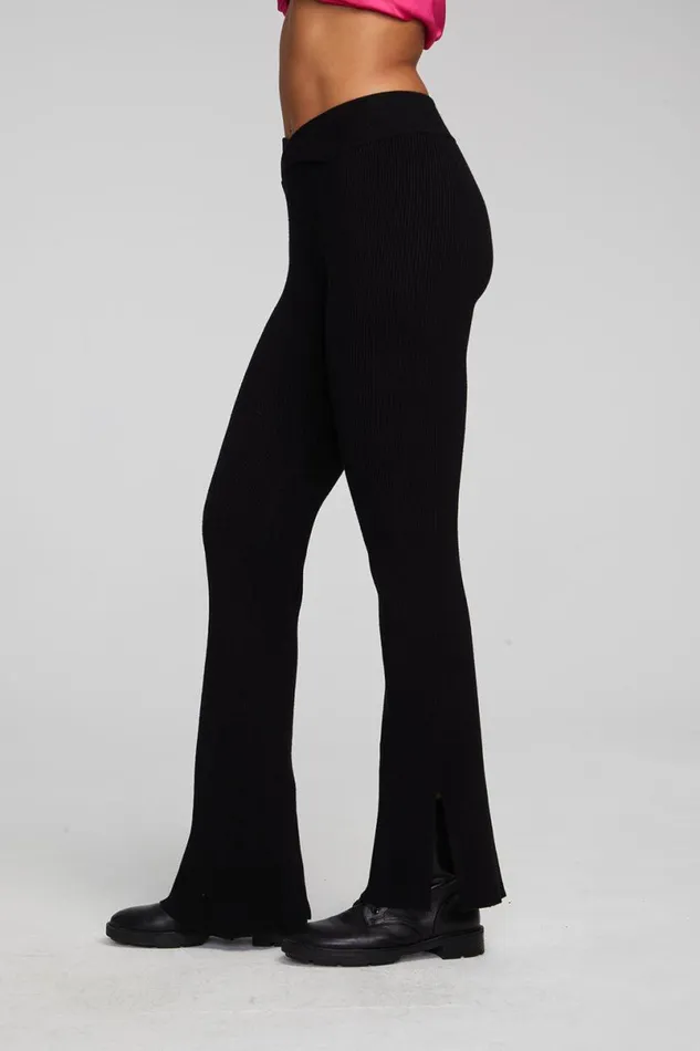 Womens Bottoms Chaser Brand Party Shadow Black Flare Bottoms