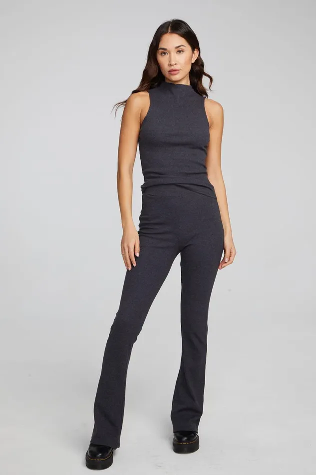 Womens Bottoms Chaser Brand Tara Shadow Black Legging