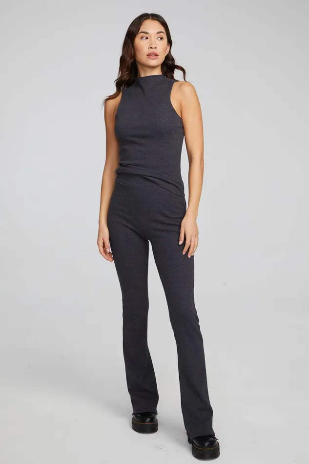 Womens Bottoms Chaser Brand Tara Shadow Black Legging