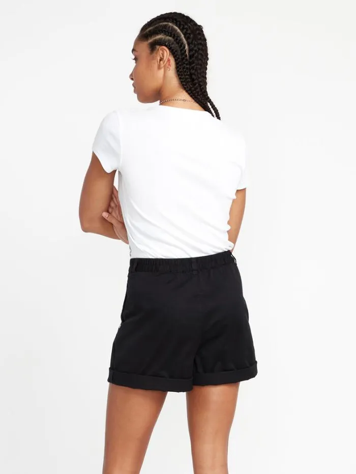 Womens Bottoms Volcom Frochickie Trouser Shorts 8211 Black