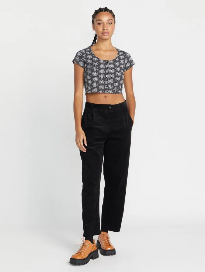Womens Bottoms Volcom Histone Cord Pants 8211 Black