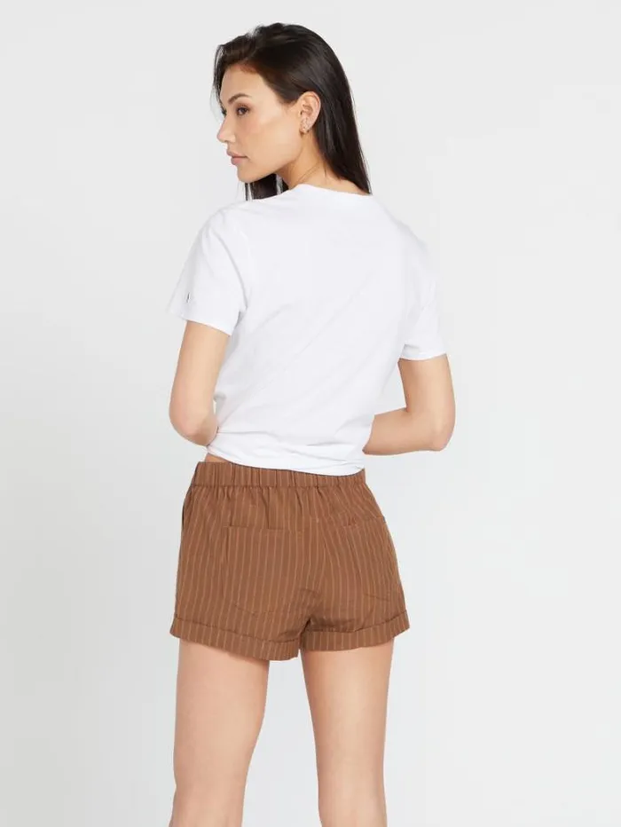 Womens Bottoms Volcom Sunday Strut Shorts 8211 Chocolate