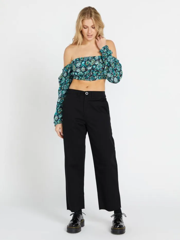 Womens Bottoms Volcom Thisthatthem Skate Pants 8211 Black
