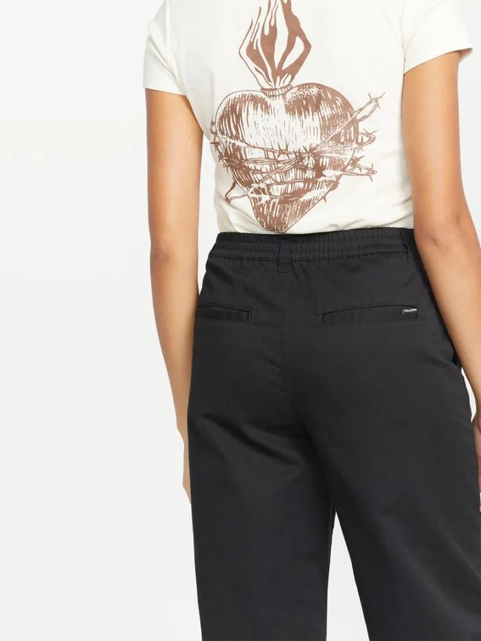 Womens Bottoms Volcom Thisthatthem Skate Pants 8211 Black