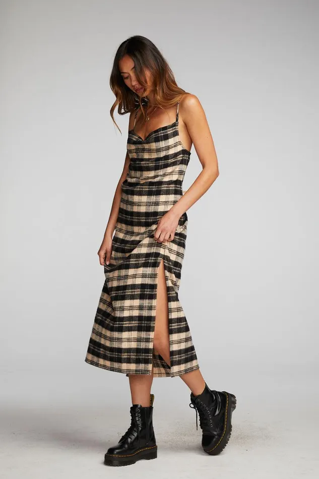 Womens Dresses Chaser Brand Flannel Midi Slip Dress
