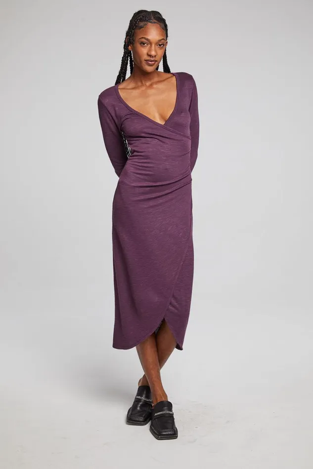Womens Dresses Chaser Brand Harmony Plum Perfect Midi Dress