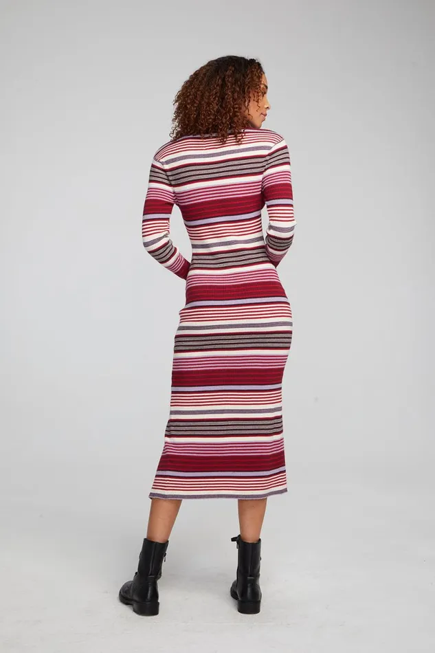 Womens Dresses Chaser Brand Palm Roxy Stripe Midi Dress