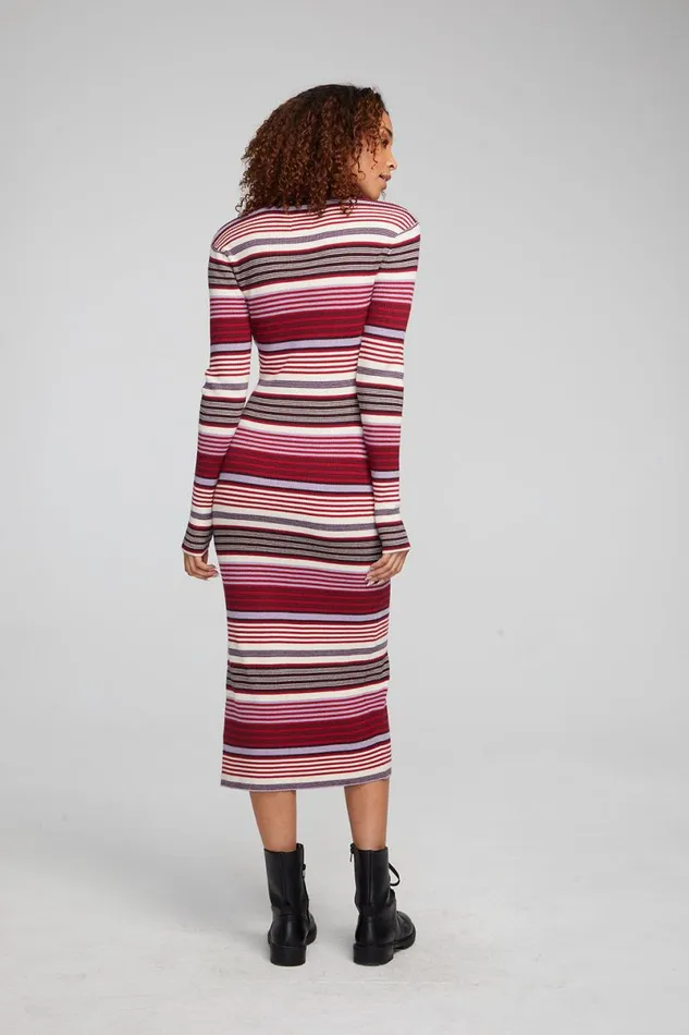 Womens Dresses Chaser Brand Palm Roxy Stripe Midi Dress
