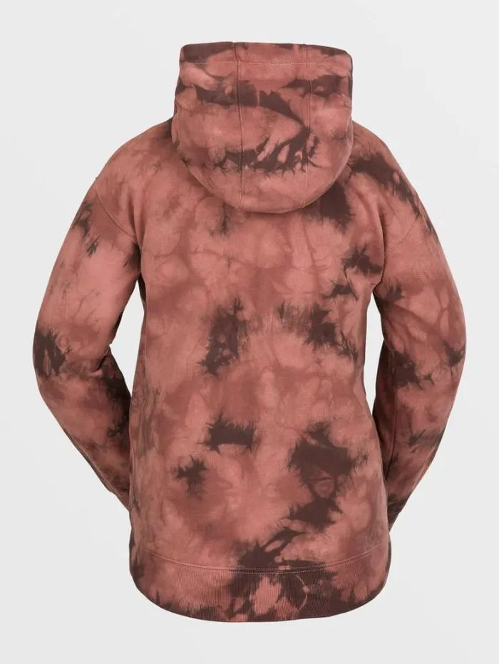 Womens Hoodies and Sweatshirts Volcom Costus Pullover Fleece 8211 Pink Salt Wash