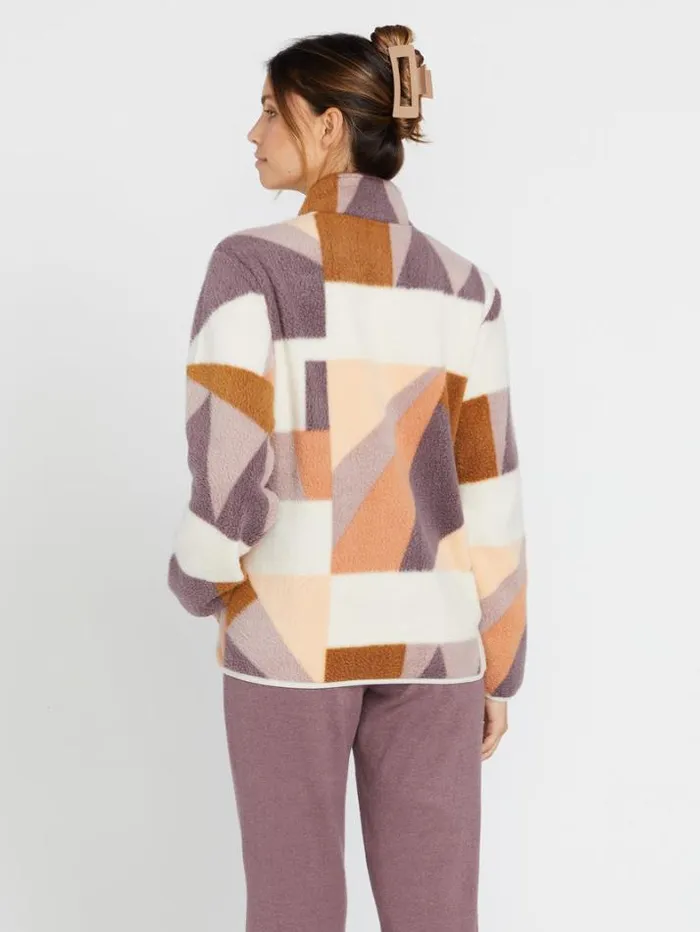 Womens Hoodies and Sweatshirts Volcom Pheelin It Mock Neck Sweatshirt 8211 Multi