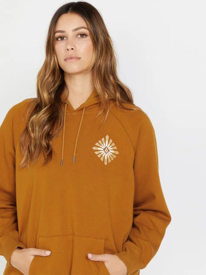 Womens Hoodies and Sweatshirts Volcom Truly Stoked Boyfriend Pullover 8211 Bronze