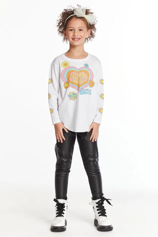 WomensKids Music Chaser Brand The Beatles All You Need Is Love Girls Long Sleeve Tee