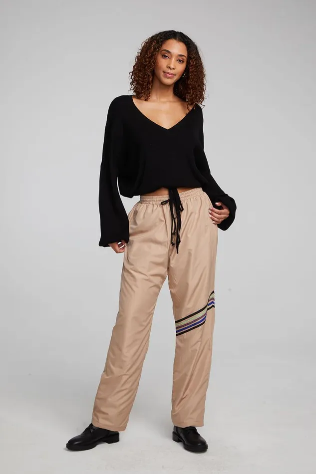 Womens Loungewear Chaser Brand Diamond Shadow Black Long Sleeve