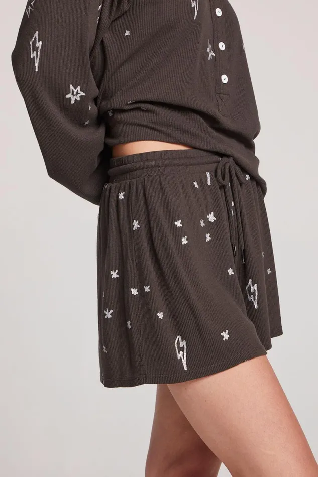Womens Loungewear Chaser Brand Stars and Bolts Shorts