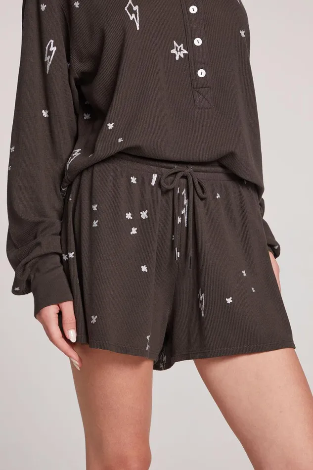 Womens Loungewear Chaser Brand Stars and Bolts Shorts