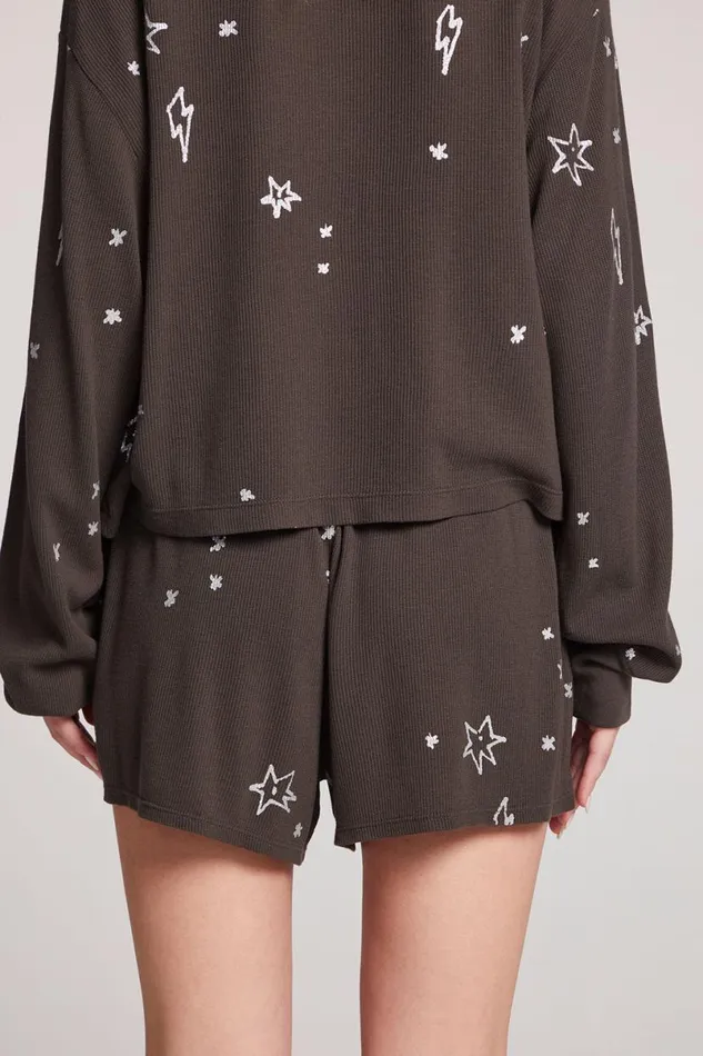 Womens Loungewear Chaser Brand Stars and Bolts Shorts