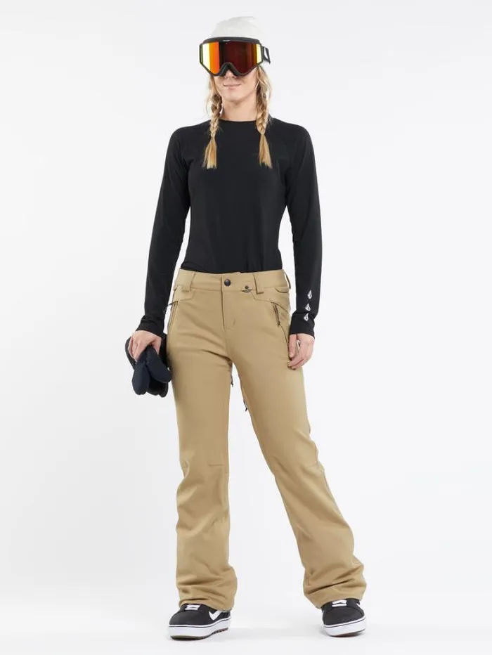 Womens Pants Volcom Species Stretch Pants 8211 Dark Khaki