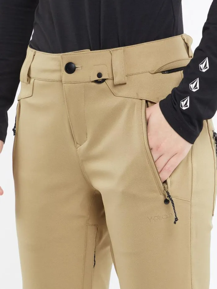 Womens Pants Volcom Species Stretch Pants 8211 Dark Khaki
