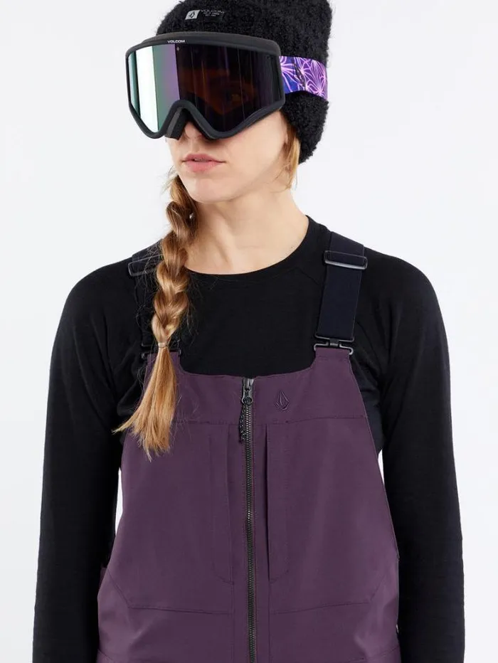 Womens Pants Volcom Swift Bib Overalls 8211 Blackberry