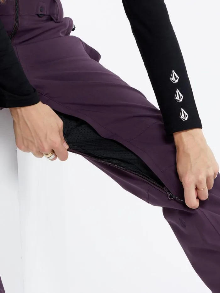 Womens Pants Volcom Swift Bib Overalls 8211 Blackberry