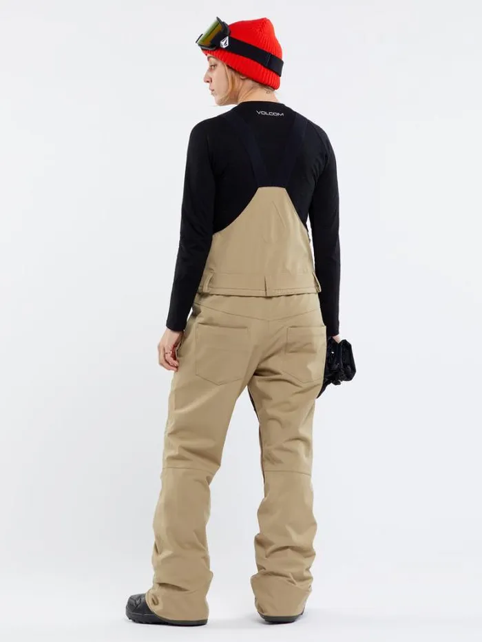 Womens Pants Volcom Swift Bib Overalls 8211 Dark Khaki