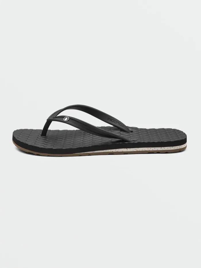 Womens Sandals Volcom Eco Concourse Sandals 8211 Black White