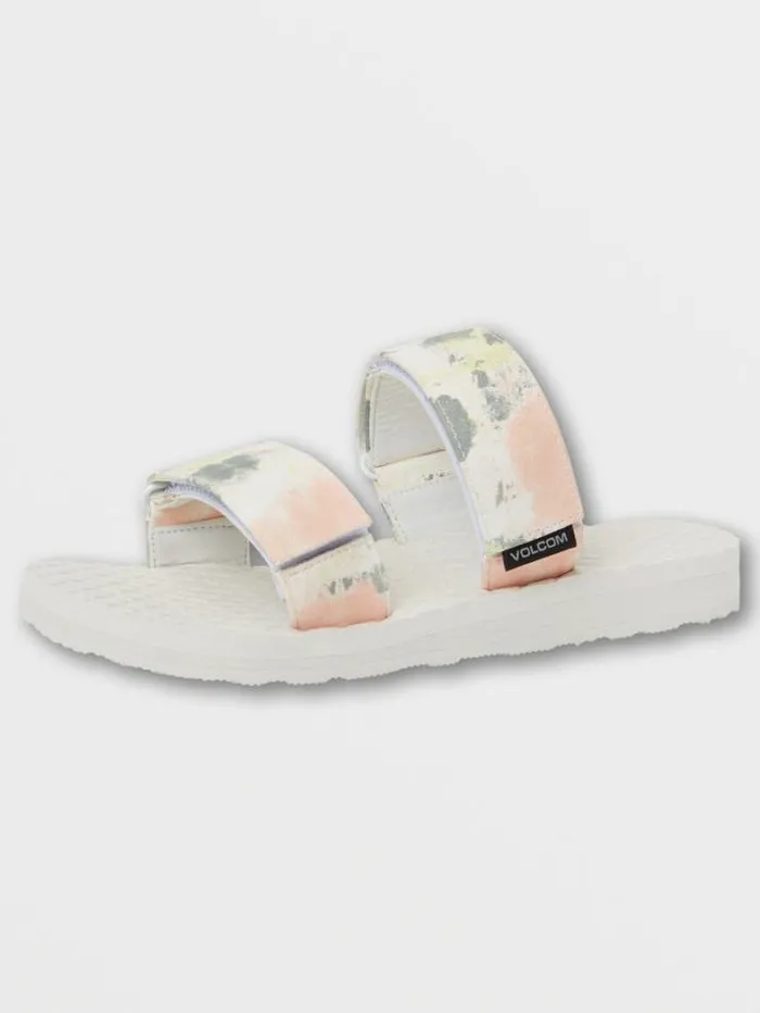 Womens Sandals Volcom Eco Recliner Slide 8211 Star White