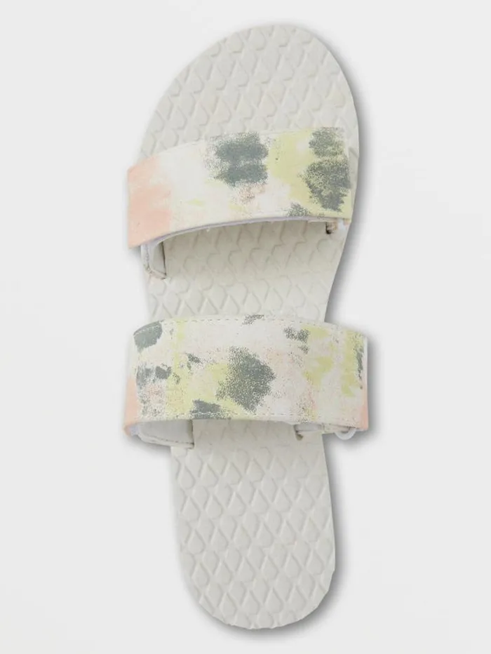 Womens Sandals Volcom Eco Recliner Slide 8211 Star White