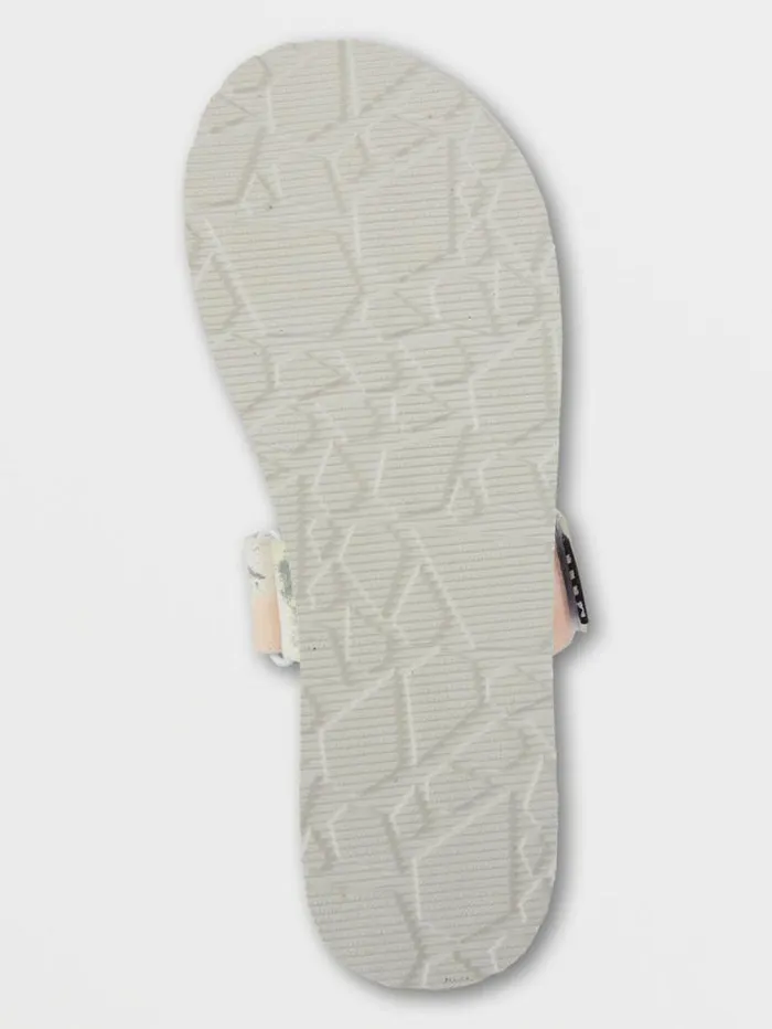 Womens Sandals Volcom Eco Recliner Slide 8211 Star White