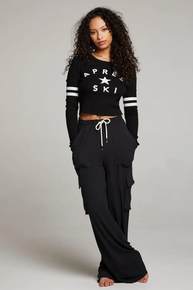 Womens Tops Chaser Brand Apres Ski Star Pullover