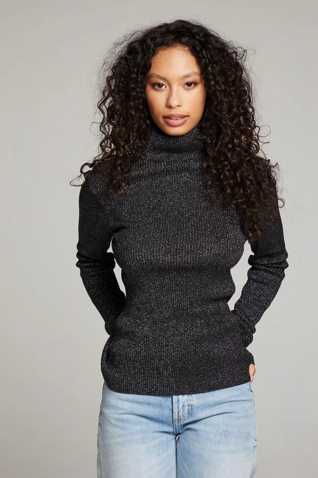 Womens Tops Chaser Brand Bloom Licorice Sweater
