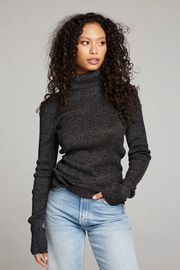 Womens Tops Chaser Brand Bloom Licorice Sweater