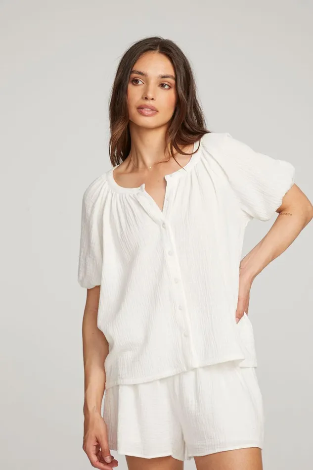 Womens Tops Chaser Brand Brentwood White Blouse