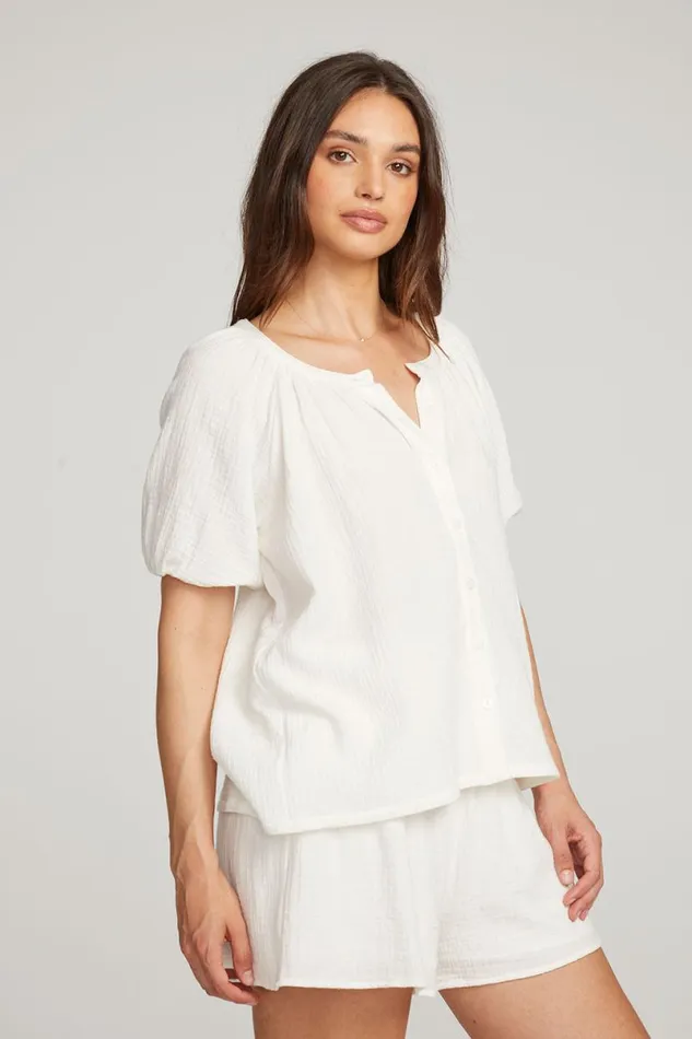 Womens Tops Chaser Brand Brentwood White Blouse