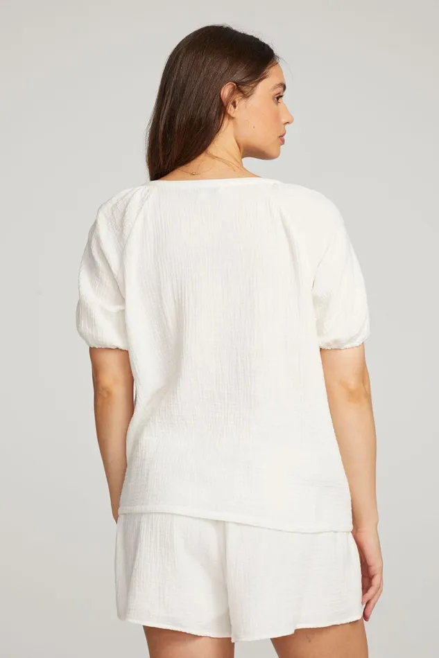 Womens Tops Chaser Brand Brentwood White Blouse