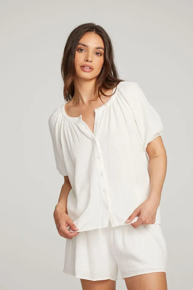 Womens Tops Chaser Brand Brentwood White Blouse