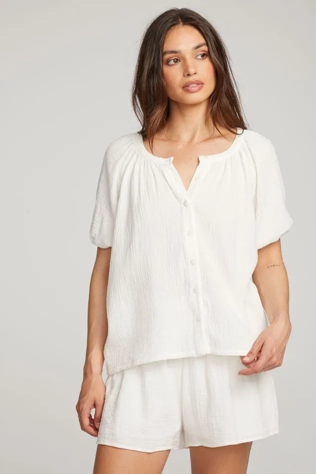 Womens Tops Chaser Brand Brentwood White Blouse