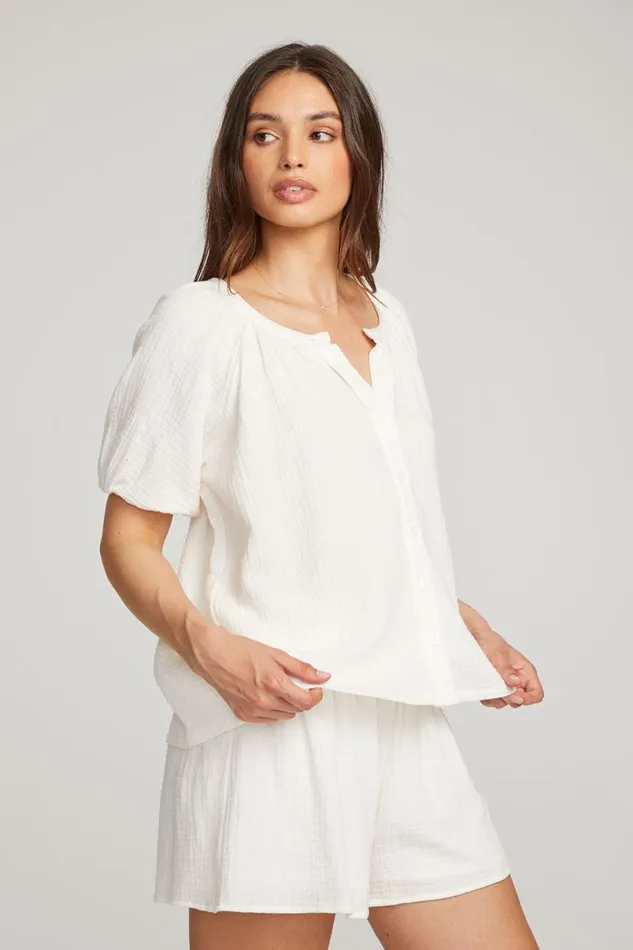 Womens Tops Chaser Brand Brentwood White Blouse