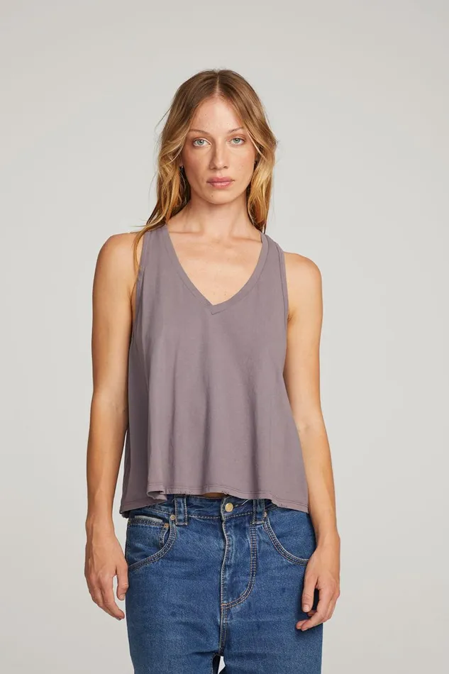 Womens Tops Chaser Brand Carmel Purple Sage Tank Top