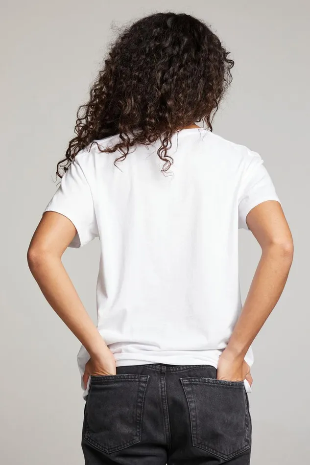 Womens Tops Chaser Brand Elton John Script Logo Heart