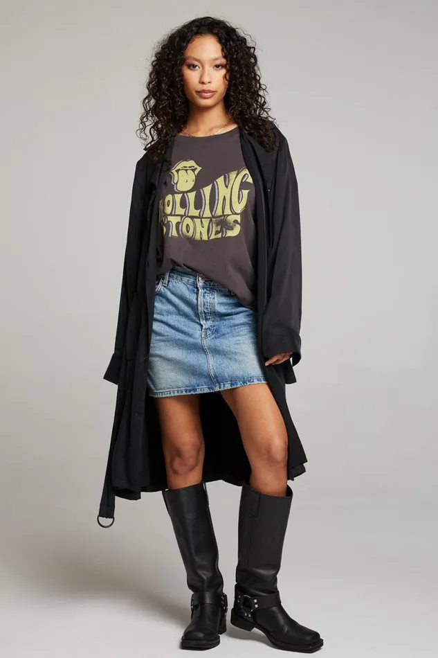 Womens Tops Chaser Brand Ford Licorice Trench Coat