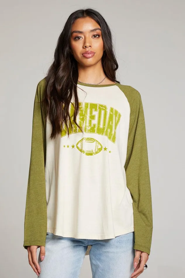Womens Tops Chaser Brand Game Day Long Sleeve