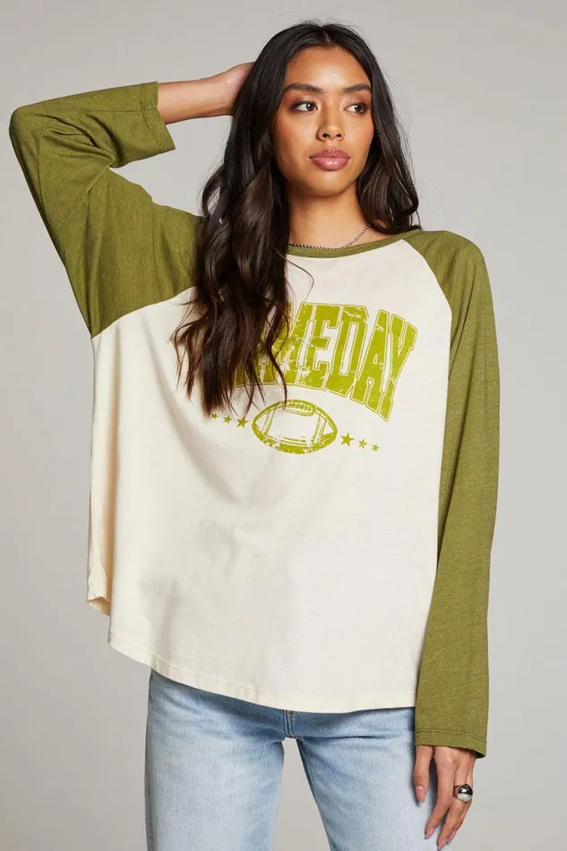 Womens Tops Chaser Brand Game Day Long Sleeve