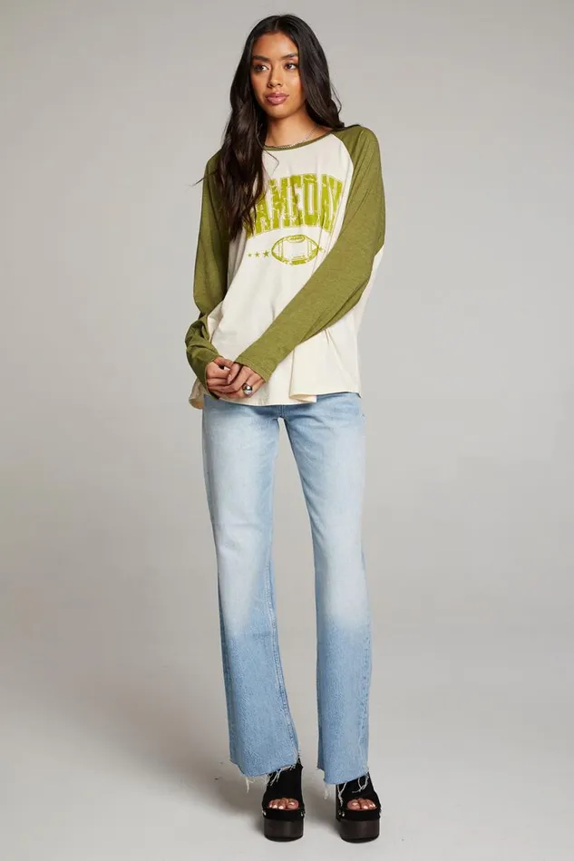 Womens Tops Chaser Brand Game Day Long Sleeve